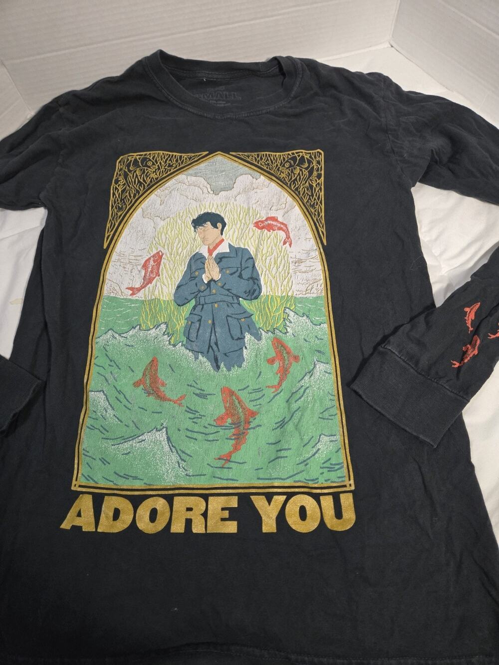Official Harry Styles "Adore You" Fish Graphic T-Shirt Black Sz Small Retired